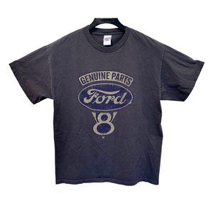 Ford Genuine Parts V8 Short Blue-Gray Crew Neck Short Sleeve T Shirt Size Large